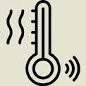 The thermometer symbol represents the tri-water temperature control. At hot, room temperature, and cold water temperatures.