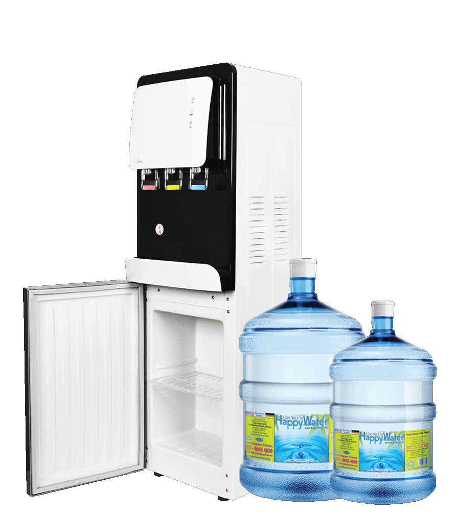 Water dispensers and water big bottles are the main products of HappyWater Sdn.Bhd